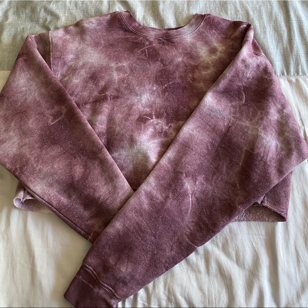 tie dye cropped hoodie